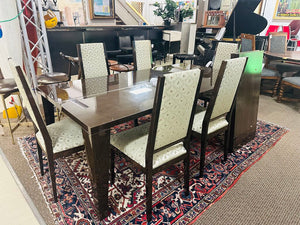 Italian Rapport Dining Set ( table + 6 chairs + 2 leaves) 80x41 + two leaves 22"