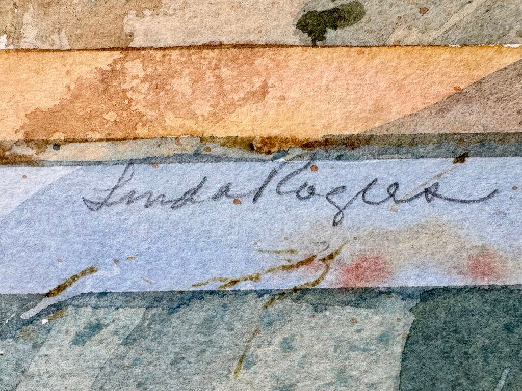 Linda Rogers Original "Abstract Watercolor" Signed