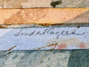 Linda Rogers Original "Abstract Watercolor" Signed