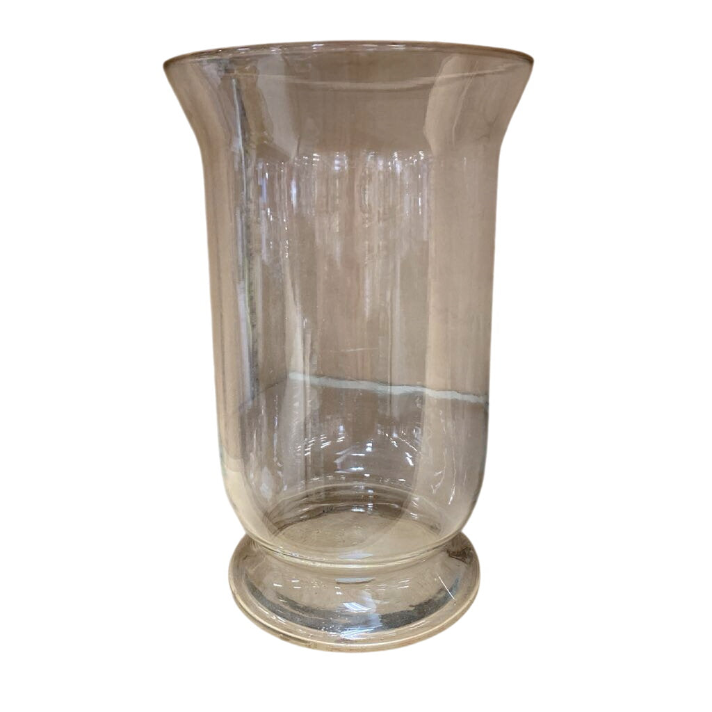 Glass Hurricane Candle Holder 10"H by Miss Daisy's Consignment & Auction House