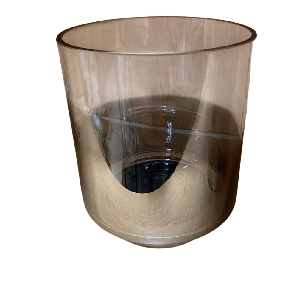 Gradient Smoked Glass Candle Holder 10"H by Miss Daisy's Consignment & Auction House