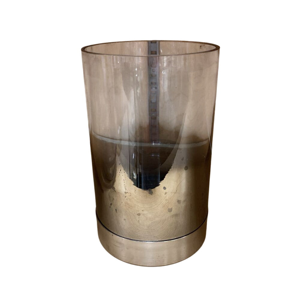 Gradient Smoked Glass Candle Holder 6.5"H by Miss Daisy's Consignment & Auction House