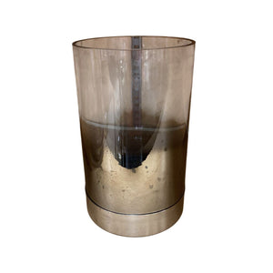 Gradient Smoked Glass Candle Holder 6.5"H by Miss Daisy's Consignment & Auction House