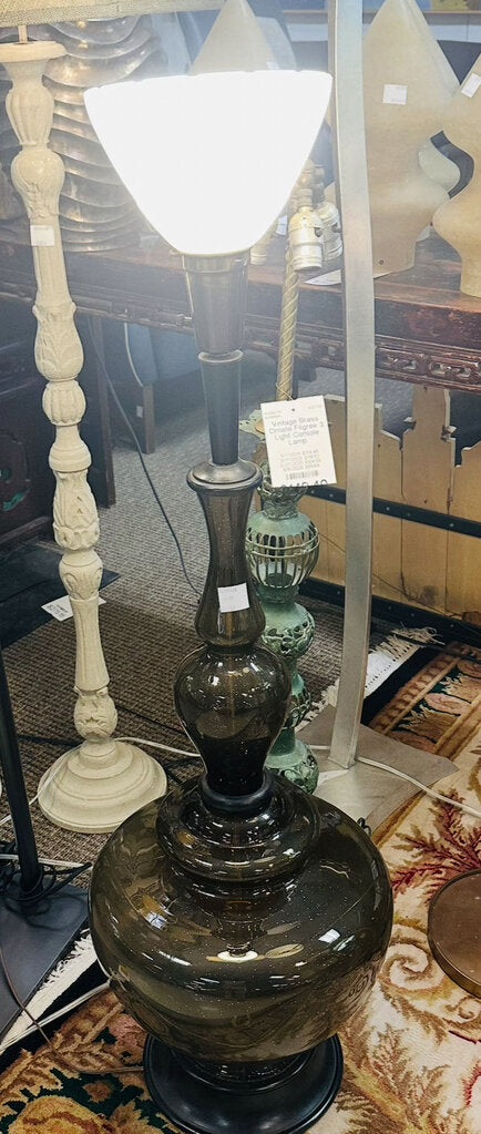 Smoked Glass Base Lamp
