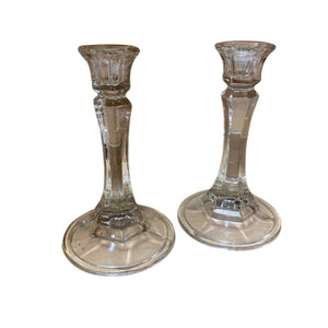 Glass Candle Holder (Pair)