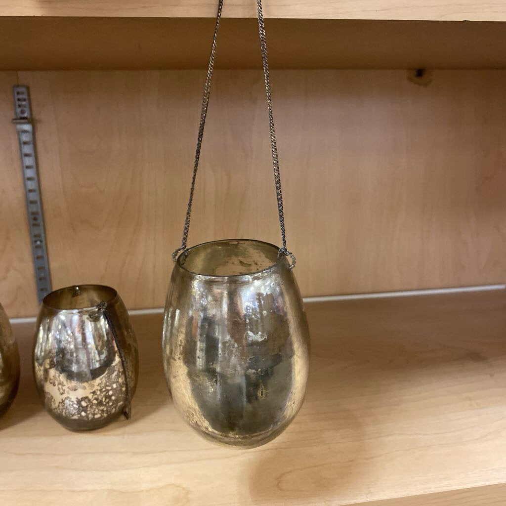 Mercury Glass Style Votive Lantern (Set of 4)