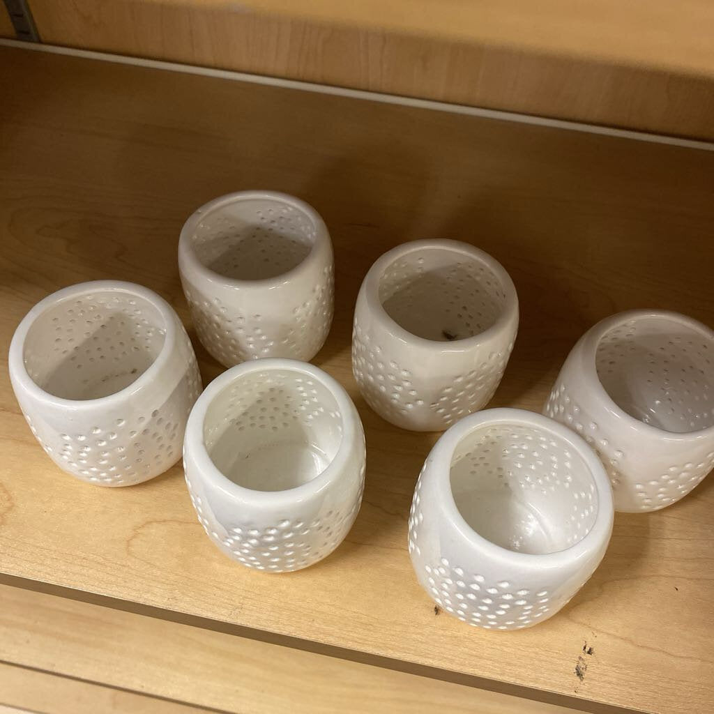 White Tealight Candle Holder (Set of 6)
