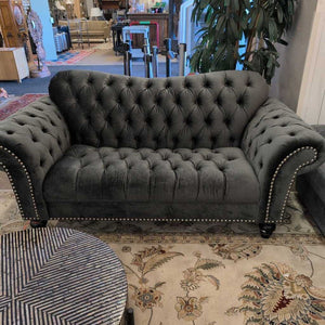 Tufted Velvet Loveseat