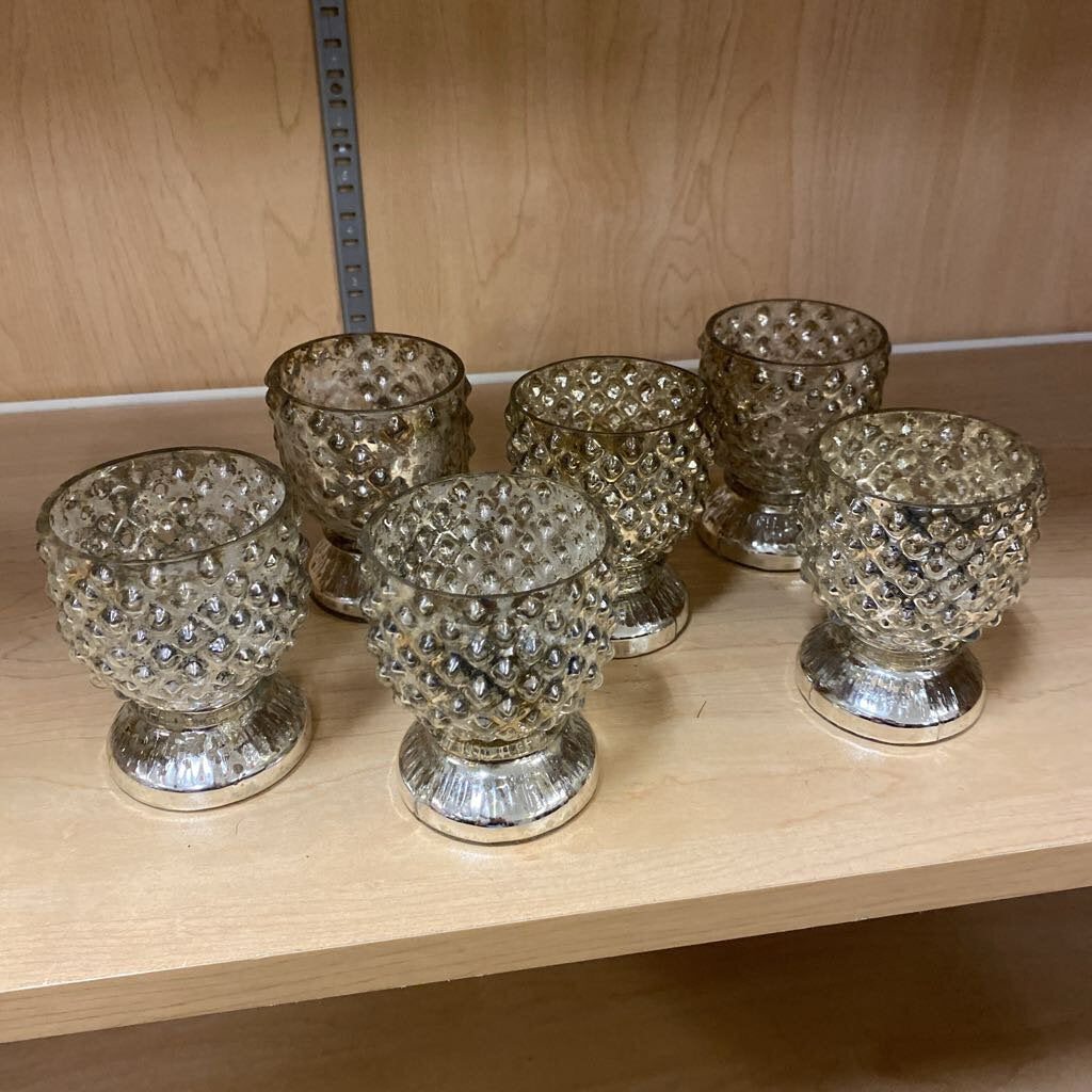 Dimpled Candle Holders (Set of 6)