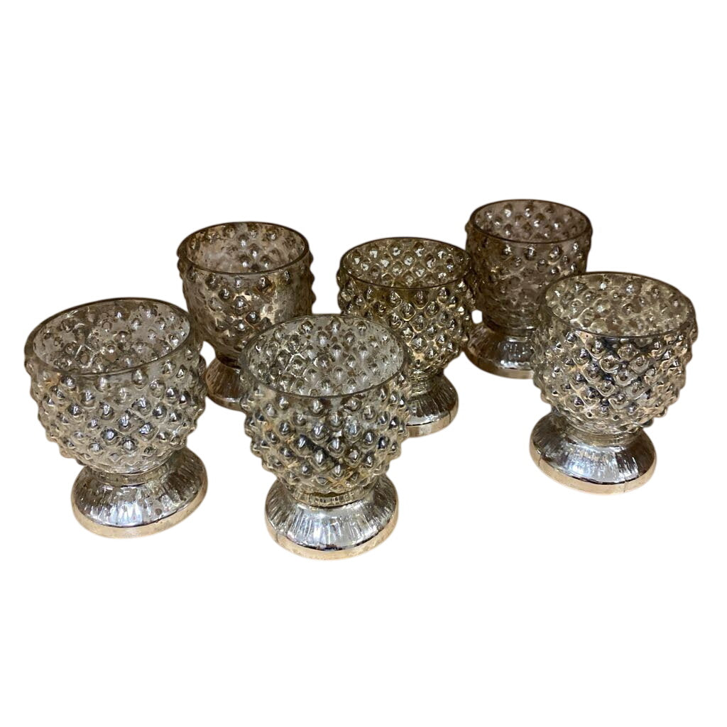 Dimpled Candle Holders (Set of 6)
