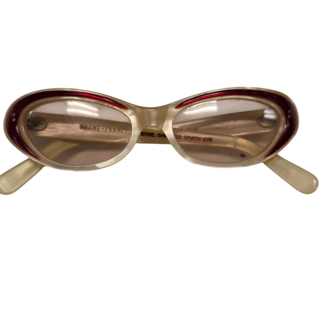Vintage Iridescent & Red Cat Eye Glasses by Miss Daisy's Consignment & Auction House