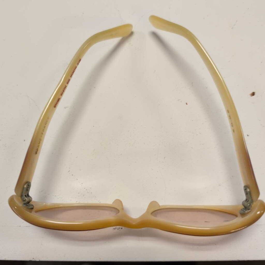 Vintage Iridescent & Red Cat Eye Glasses