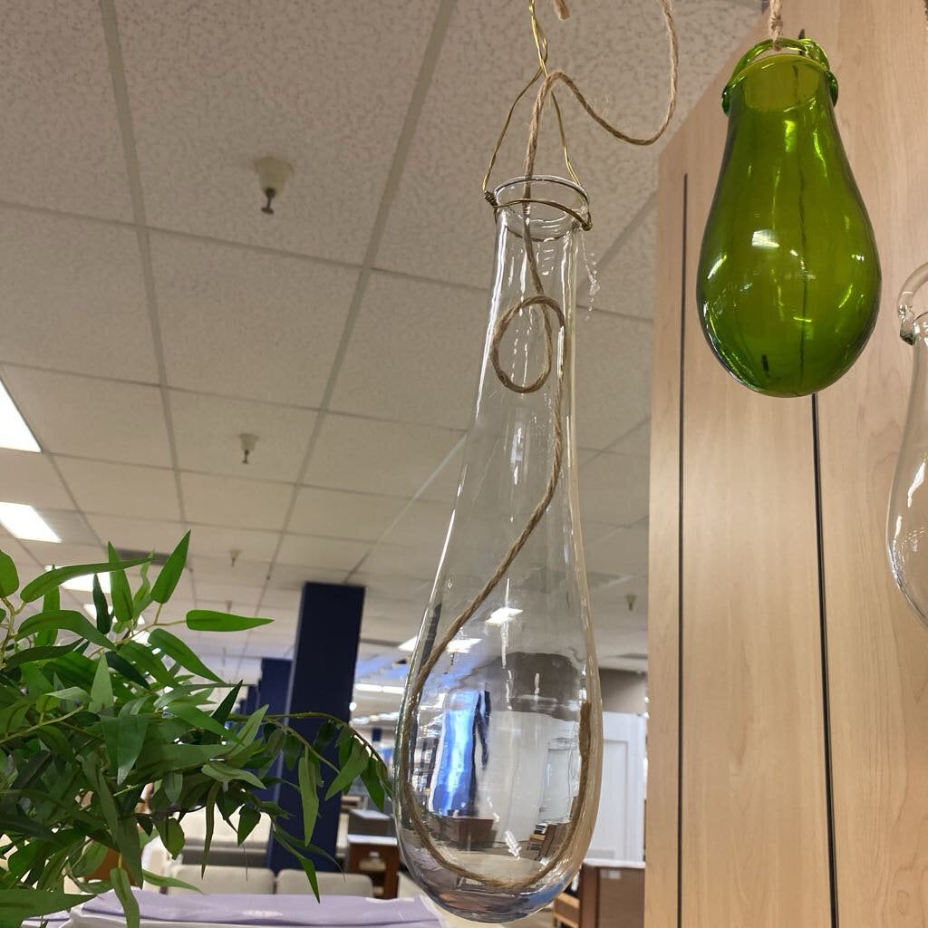 Hanging Glass Vase 12"H