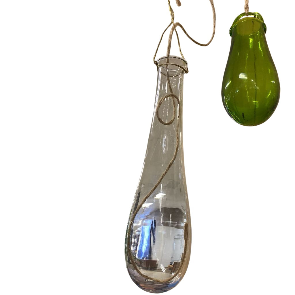 Hanging Glass Vase 12"H by Miss Daisy's Consignment & Auction House