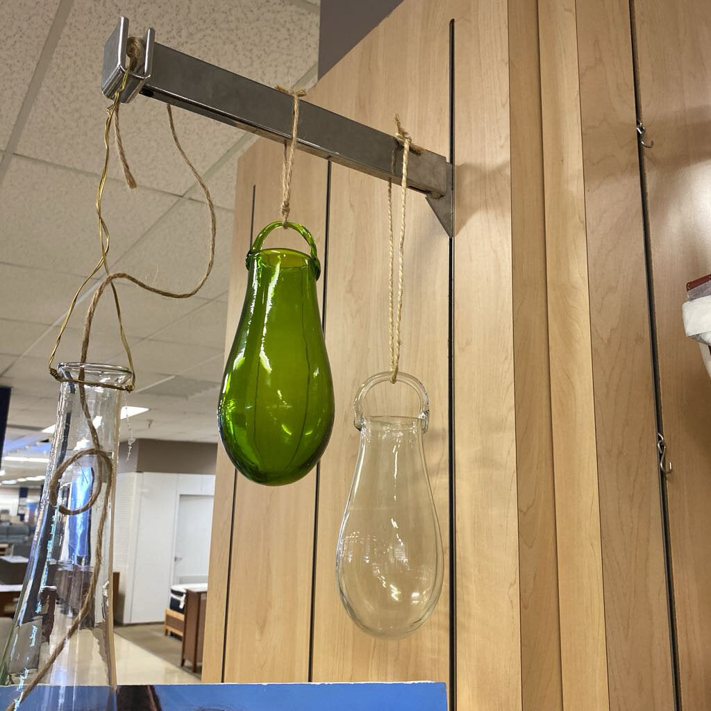 Hanging Glass Vase 8.25"H