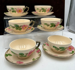 Franciscan Desert Rose England Teacup & Saucer Set (12Pcs)