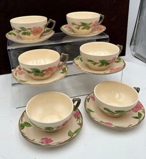 Franciscan Desert Rose England Teacup & Saucer Set (12Pcs)
