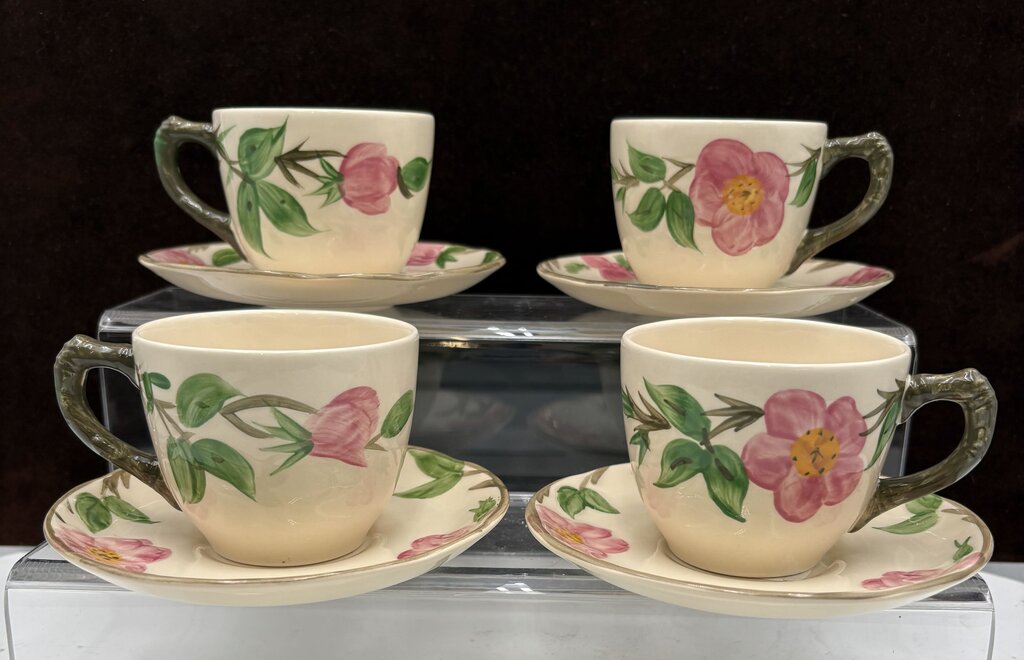 Franciscan Desert Rose England Coffee cup & Saucer Set (8 Pcs)