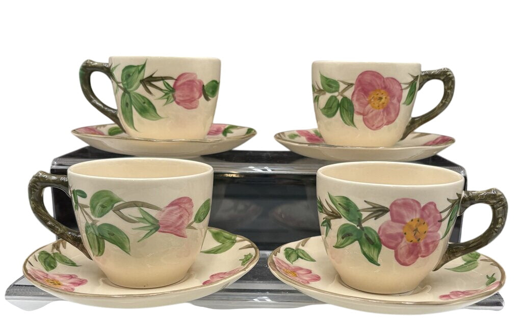 Franciscan Desert Rose England Coffee cup & Saucer Set (8 Pcs) by Miss Daisy's Consignment & Auction House
