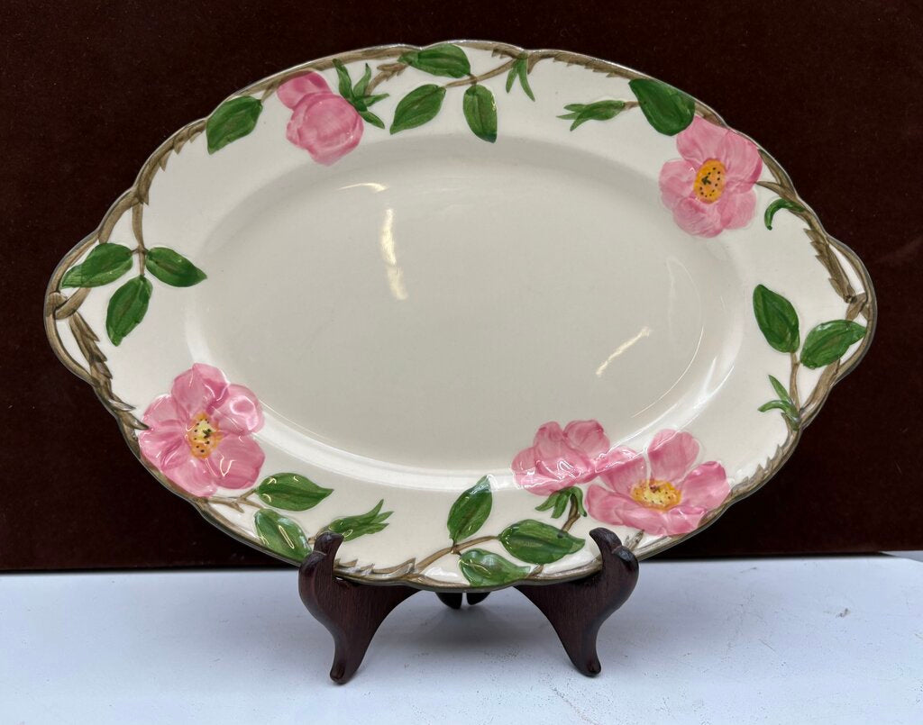Vintage Franciscan Desert Rose USA California Oval Serving Platter 12.6"