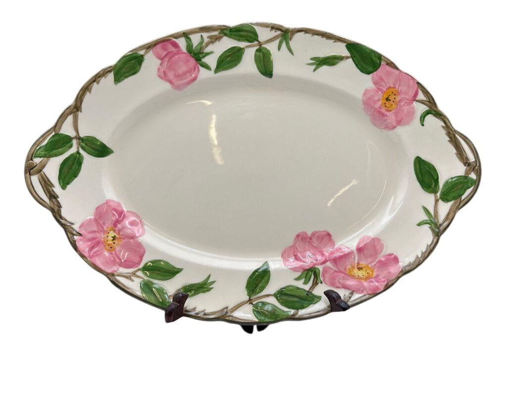 Vintage Franciscan Desert Rose USA California Oval Serving Platter 14.1" by Miss Daisy's Consignment & Auction House