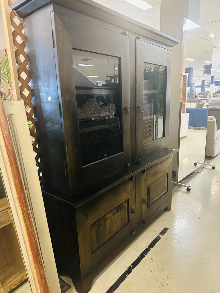 Crate & Barrel Basque 2-piece Hutch orig $2200 (68x18x82)