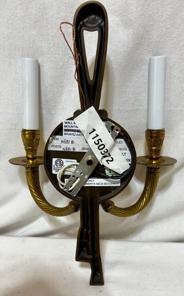 Minka Metropolitan 2 Light Brass Wall Sconce