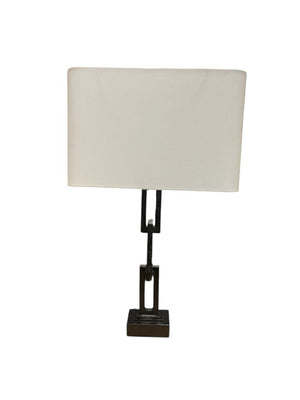 Brutalist Style Iron Table Lamp 34inch Tall