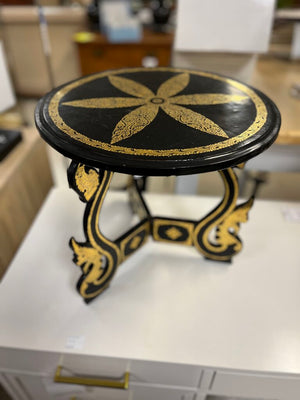 Burmese Gilt & Black Lacquer Folding Table