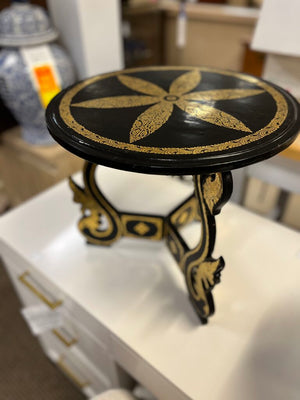Burmese Gilt & Black Lacquer Folding Table
