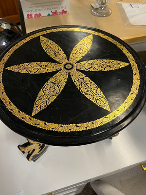 Burmese Gilt & Black Lacquer Folding Table