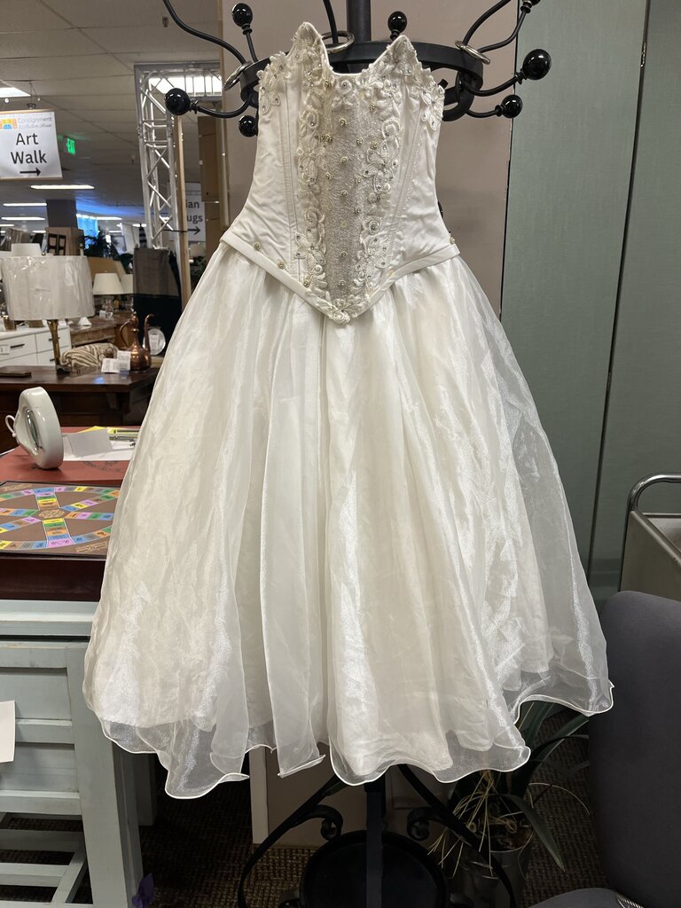 Organza & Rhinestone Little Girl's Bustier Dress 3T