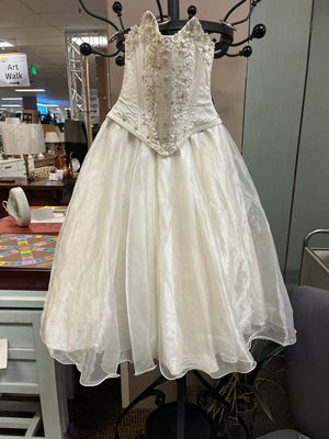 Organza & Rhinestone Little Girl's Bustier Dress 3T