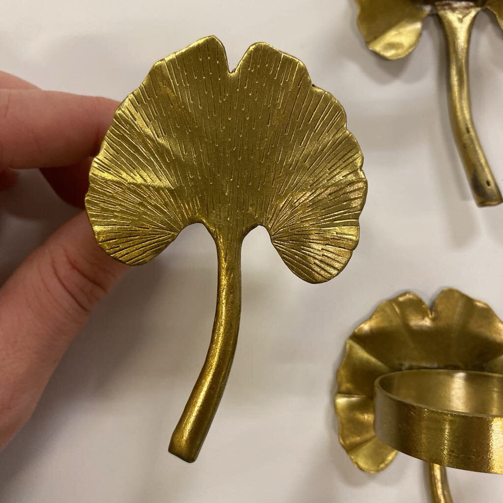 Gold Ginkgo Ring Napkin Holders (Set of 4)