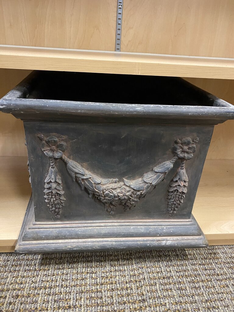 Neoclassical Style Black Planter
