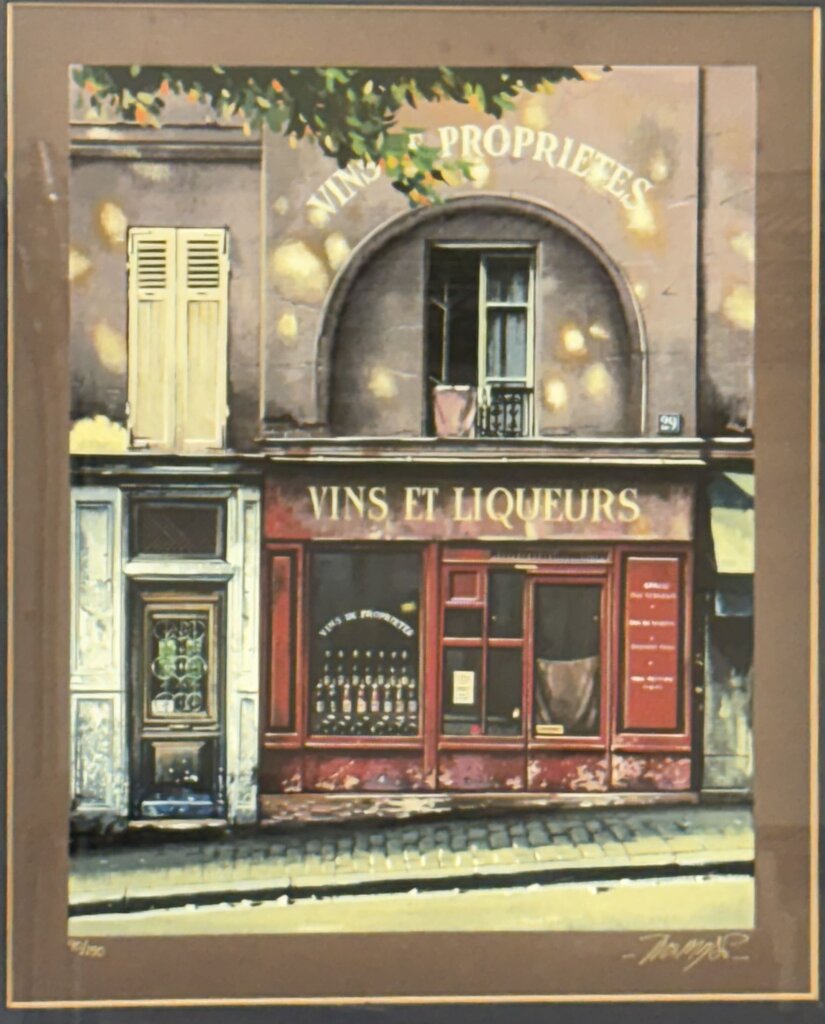 Thomas Pradzynski "Vins et Liqueurs" LTD #90/150 Series on Brown Paper Hand Signed