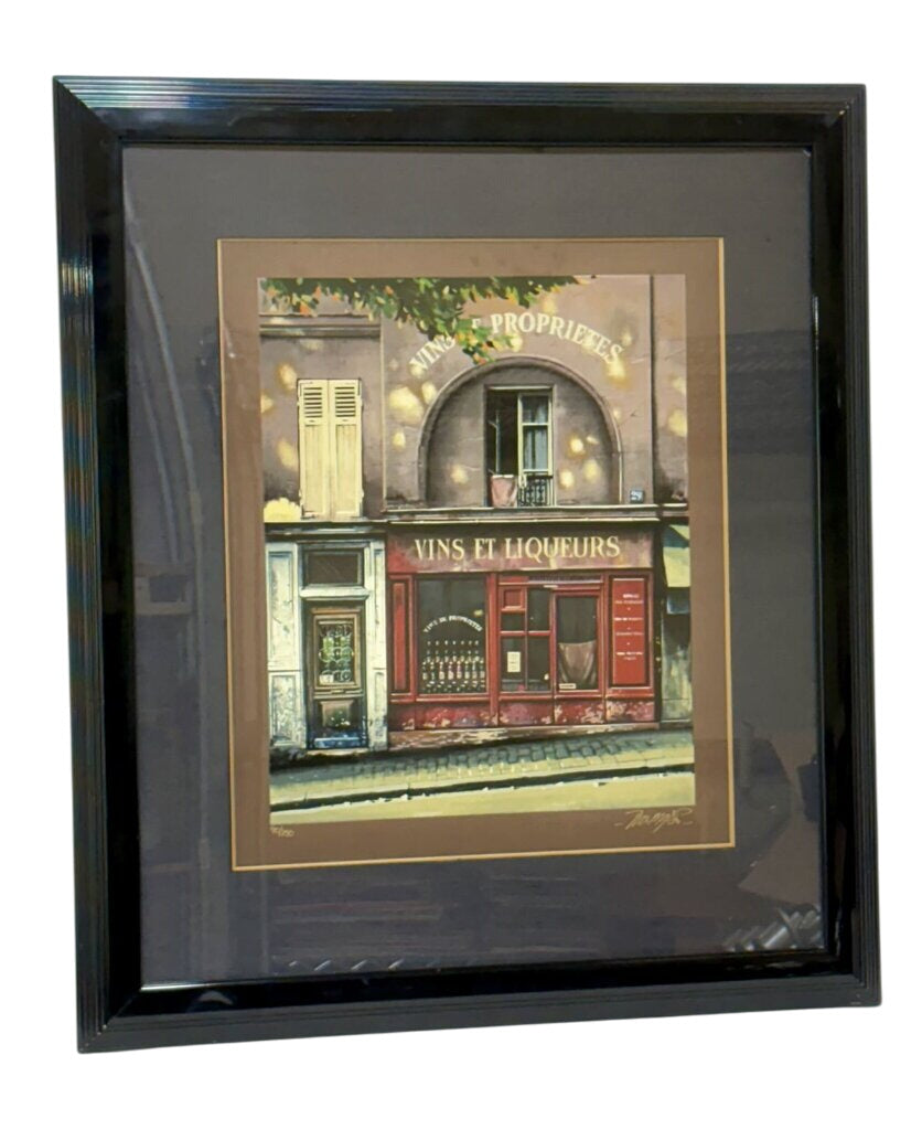 Thomas Pradzynski "Vins et Liqueurs" LTD #90/150 Series on Brown Paper Hand Signed by Miss Daisy's Consignment & Auction House