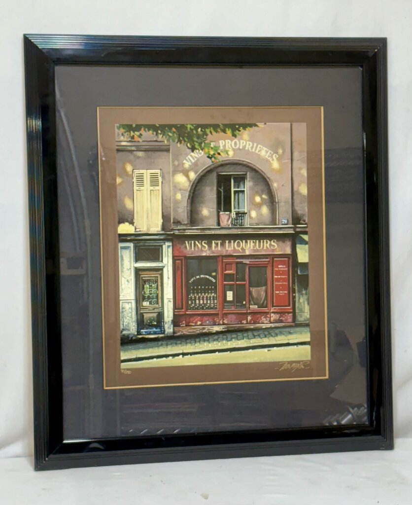 Thomas Pradzynski "Vins et Liqueurs" LTD #90/150 Series on Brown Paper Hand Signed