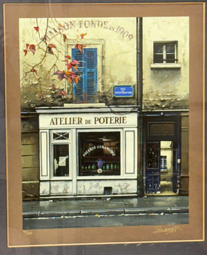 Thomas Pradzynski "Atelier de Poterie" LTD #90/150 Series on Brown Paper Hand Signed