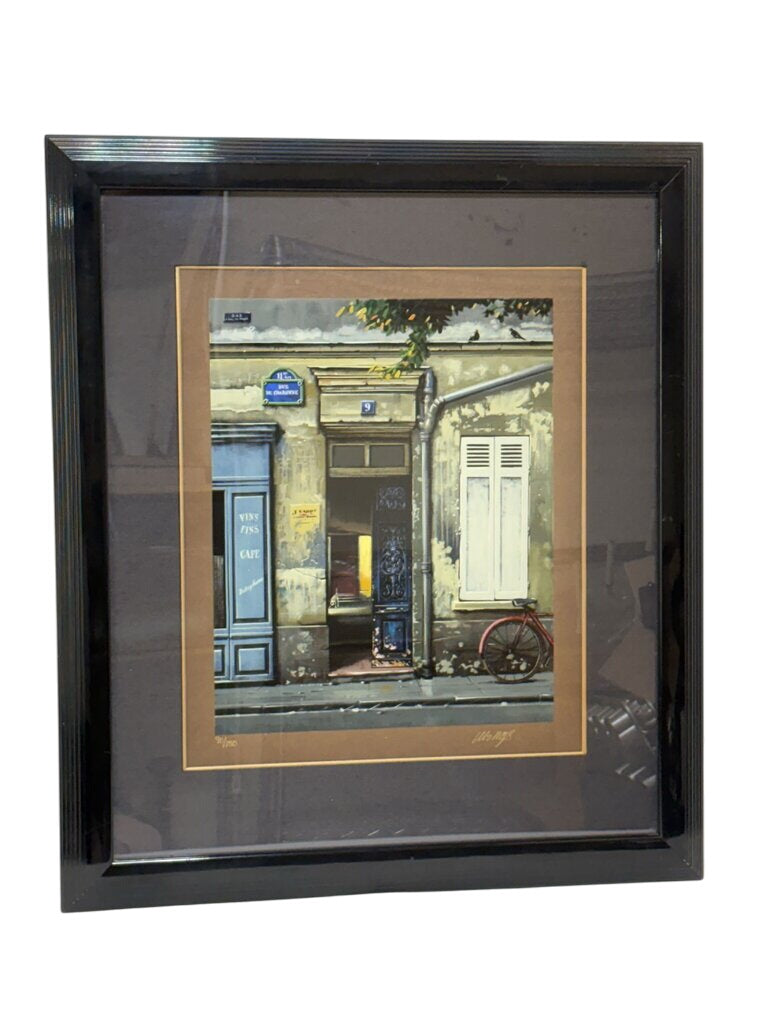 Thomas Pradzynski "Vins Fins Cafe" LTD #90/150 Series on Brown Paper Hand Signed by Miss Daisy's Consignment & Auction House