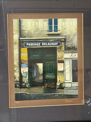 Thomas Pradzynski "Passage DeLaunay" LTD #90/150 Series on Brown Paper Hand Signed