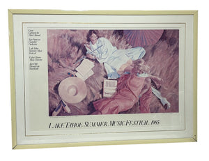 Bruce Wolfe Signed & Dedicated Lake Tahoe Summer Music Festival 1985 Promotional Poster by Miss Daisy's Consignment & Auction House