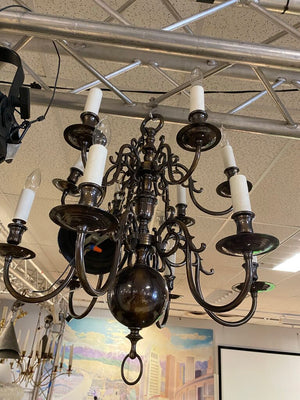 Dutch 12 Arm Chandelier