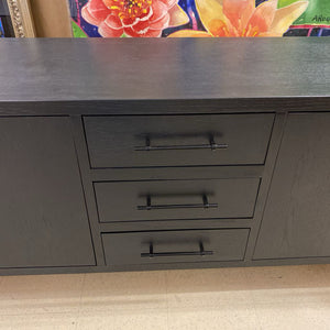 Black Contemporary Media Console 84"x18"x30.5"
