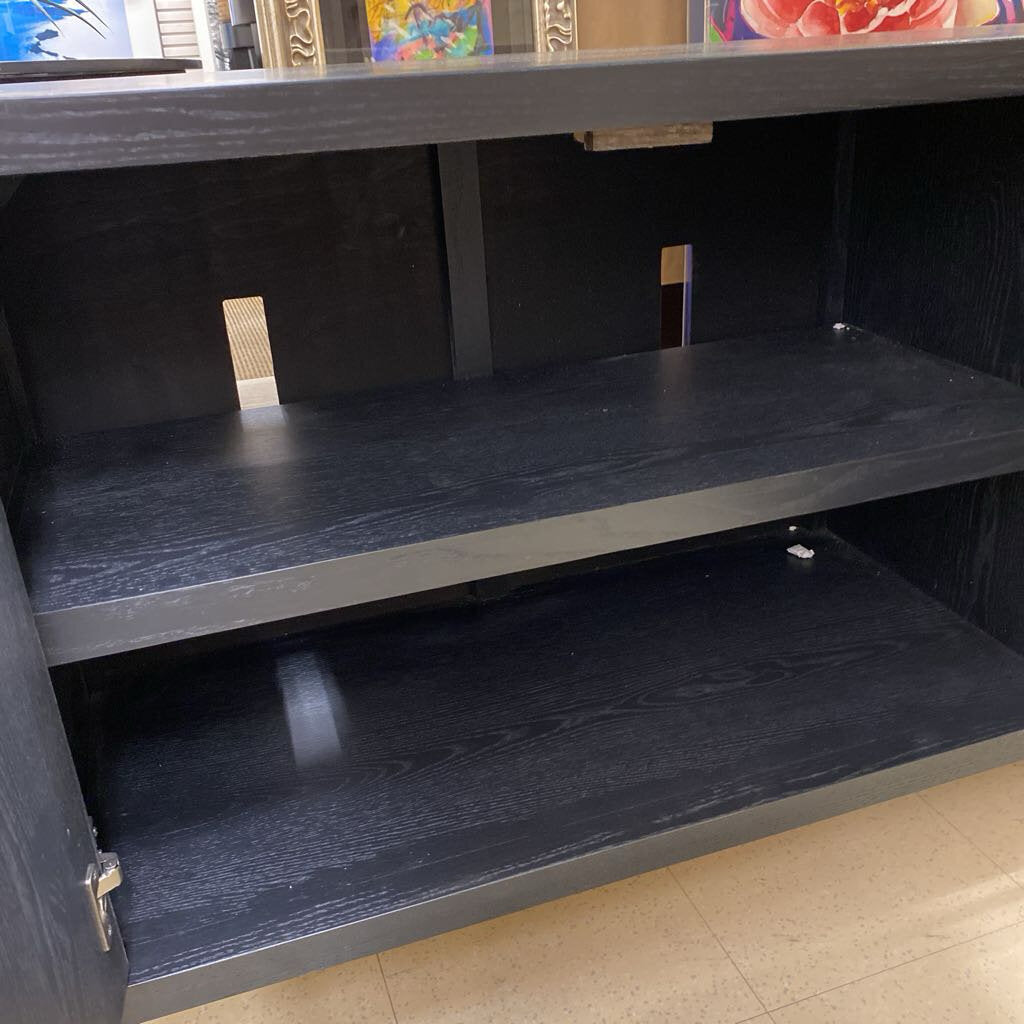 Black Contemporary Media Console 84"x18"x30.5"