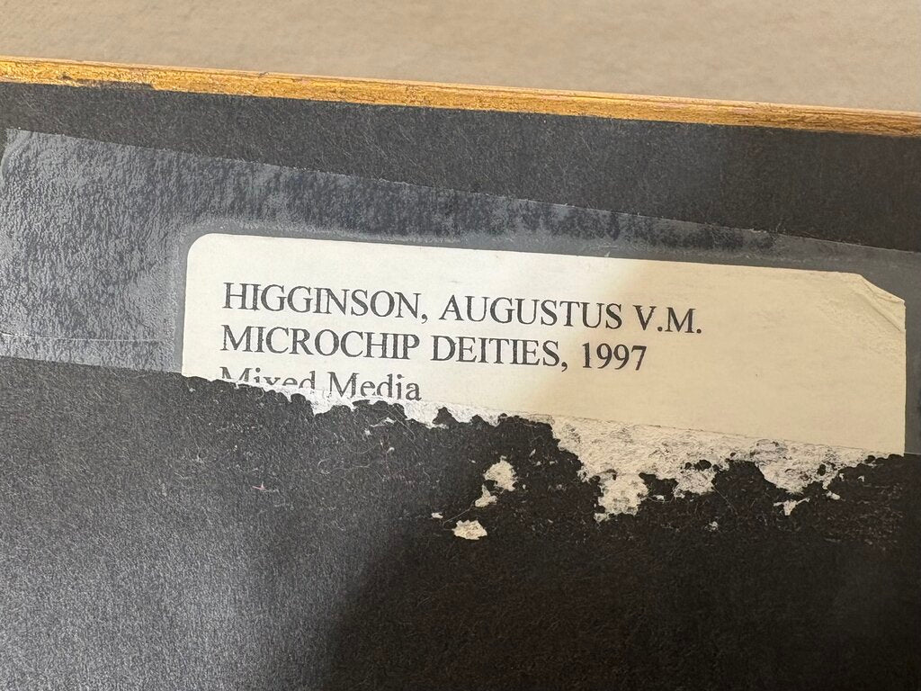 Augustus V.M. Higginson "Microchip Deities" Mixed Media 1997