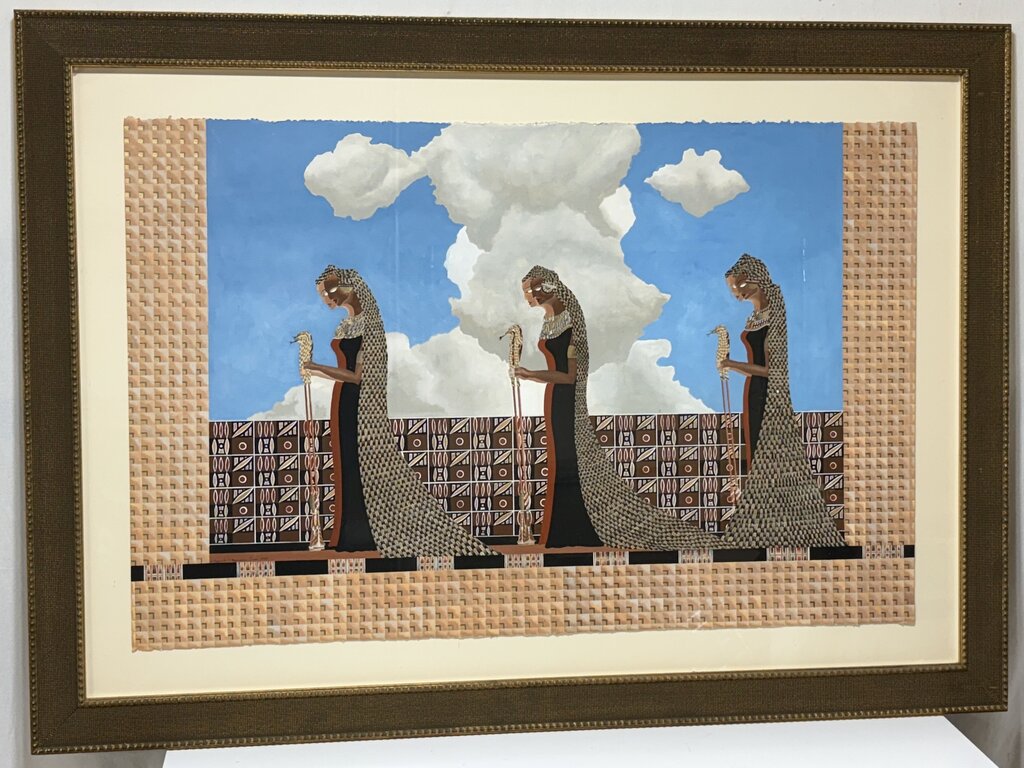 Augustus V.M. Higginson "Microchip Deities" Mixed Media 1997