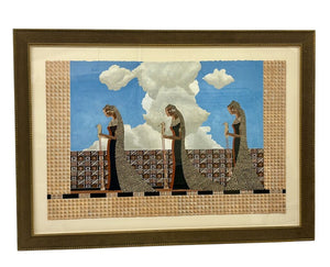 Augustus V.M. Higginson "Microchip Deities" Mixed Media 1997 by Miss Daisy's Consignment & Auction House