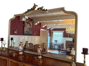 Rococo Style Reverse Painted Floral Mirror 89 x 58 by Miss Daisy's Consignment & Auction House