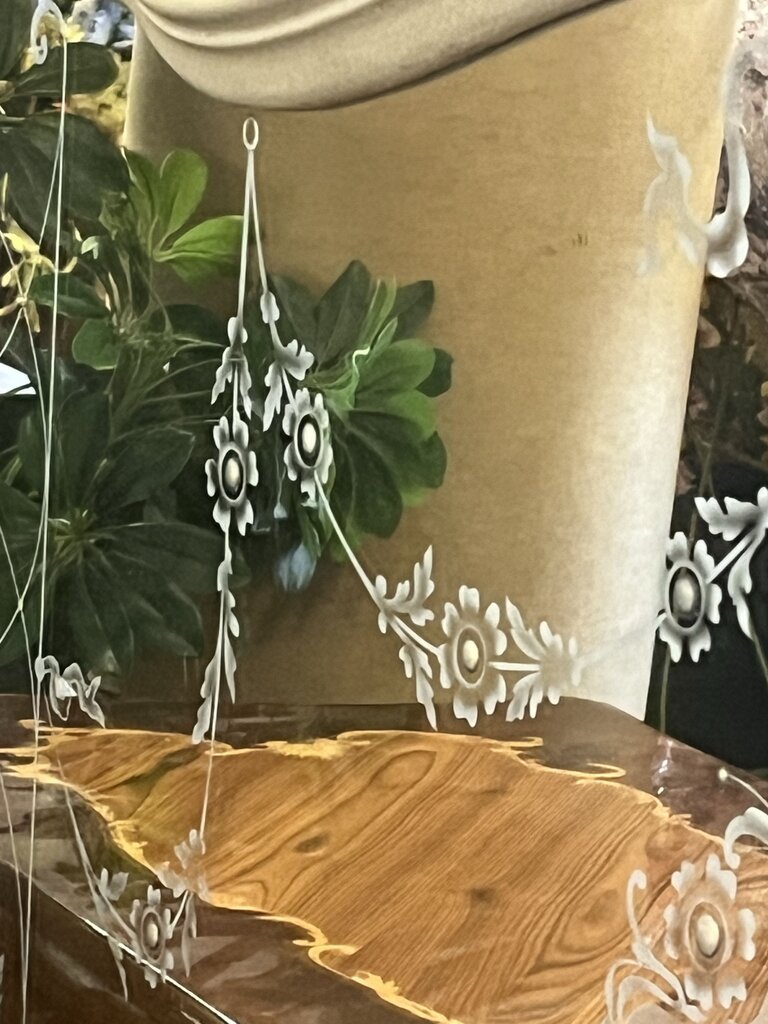 Rococo Style Reverse Painted Floral Mirror 89 x 58